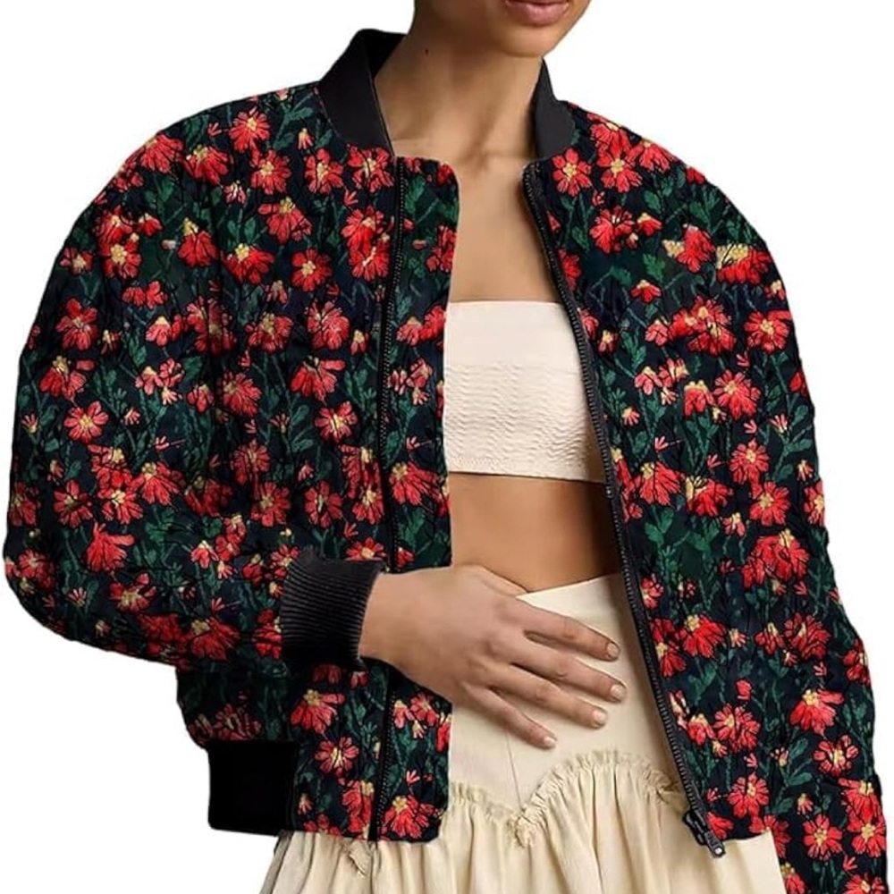 SOLD Floral Bomber Jacket